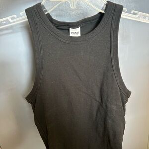 PINK Victoria's Secret Gray Fitted Sleeveless Tank Top